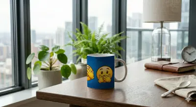 Poster three smileys side by side see no evil hear no evil speak no evil motif