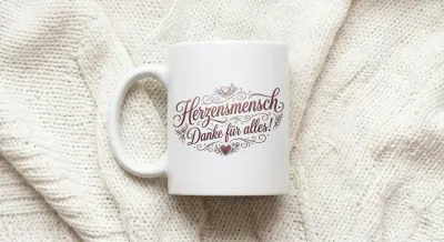 Mug Herzensmensch Danke für alles Quote