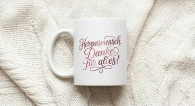 Mug Herzensmensch Danke für alles White