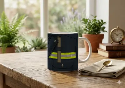 Mug featuring Firefighter Uniform Close Up Detail View