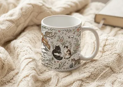 Cat Mom Aesthetic Mug