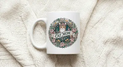 Mug Cat Mom Aesthetic Cat Design