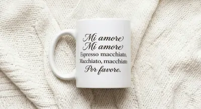 Mug Mi amore Espresso macchiato Por favore quote